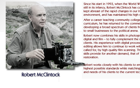 Robert McClintock with vintage Crown Graphic